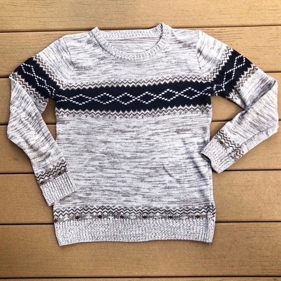 CREAM & NAVY SWEATER - Picture 5 of 14